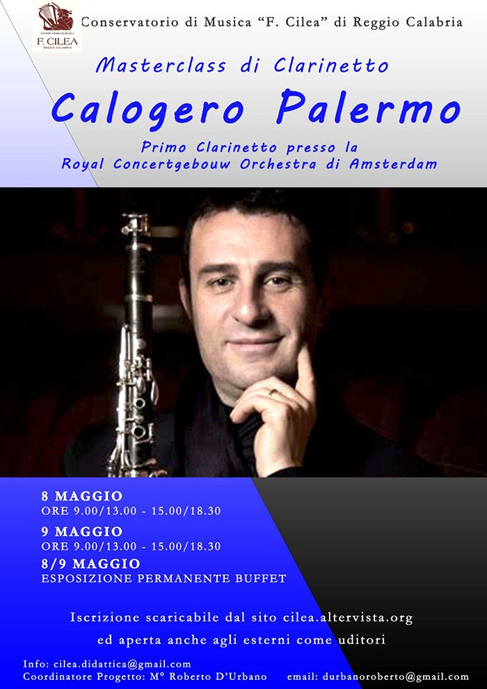  Masterclass con il M° Calogero Palermo (8-9 maggio 2018)